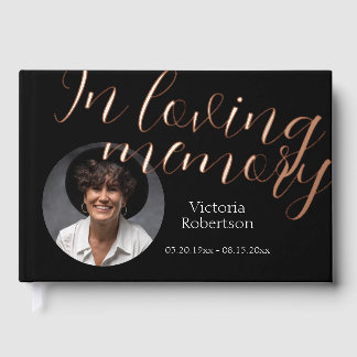 Herdenking Keepsake Modern Memorial Funeral Gastenboek