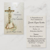 Herdenking Keepslag Schorting bevestiging Visitekaartje (Voorkant / Achterkant)