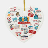Herdenking kerstmis 2021 Pandemisch vaccin Keramisch Ornament (Voorkant)