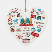 Herdenking kerstmis 2021 Pandemisch vaccin Keramisch Ornament (Achterkant)