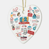 Herdenking kerstmis 2021 Pandemisch vaccin Keramisch Ornament (Links)