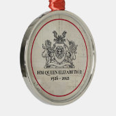 Herdenking koningin Elizabeth II 1926-2022 Metalen Ornament (Rechts)