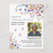 Herdenking Levensbloemen Foto Briefkaart (Voorkant)