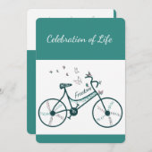 Herdenking: Levensherfst Bike Butterflies Kaart (Voorkant / Achterkant)