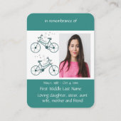 Herdenking: Levensherfst Bike Butterflies Visitekaartje (Achterkant)