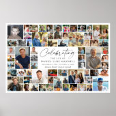 Herdenking levensviering 64 foto collage poster (Voorkant)