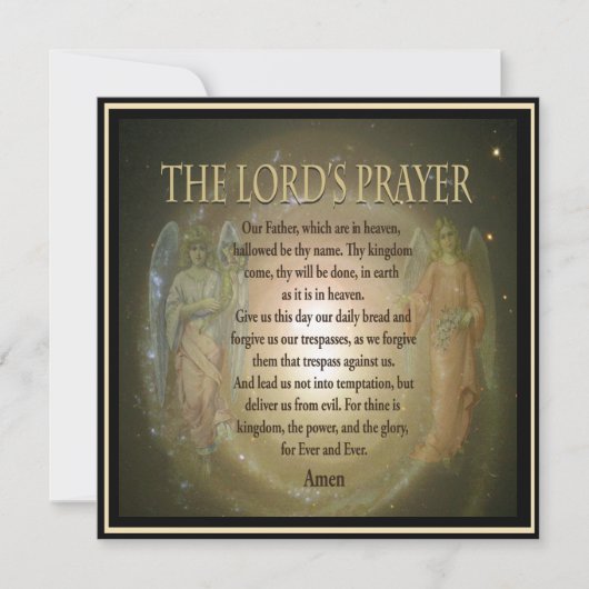 Herdenking | Lord's Prayer Kaart (Voorkant)