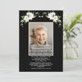 Herdenking Magnolia Foto Herdenkingskaart  Kaart (Staand voorkant)