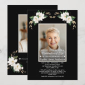 Herdenking Magnolia Foto Herdenkingskaart  Kaart (Voorkant / Achterkant)