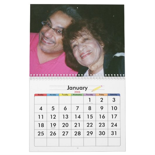 Herdenking mama kalender (Jan 2026)