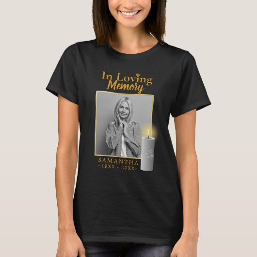 Herdenking Memorial Foto verlies moeder T-Shirt (Voorkant)