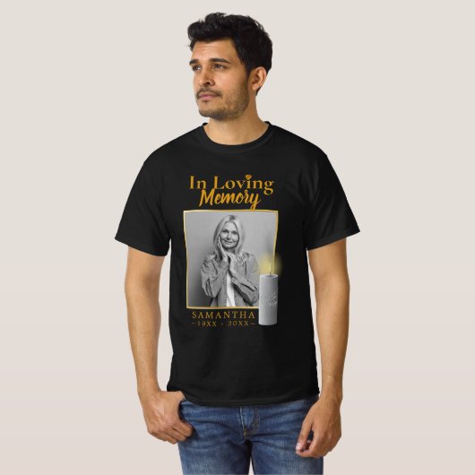 Herdenking Memorial Foto verlies moeder T-Shirt (Voorkant volledig)