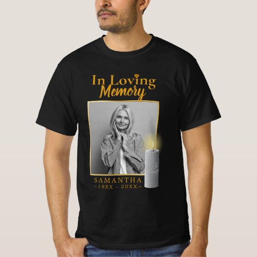 Herdenking Memorial Foto verlies moeder T-Shirt (Voorkant)