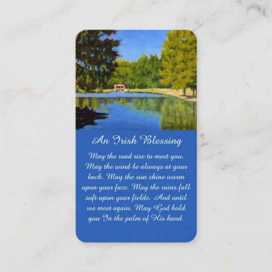 Herdenking Memorial Landscape Begrafenis Kaart Visitekaartje (Voorkant)