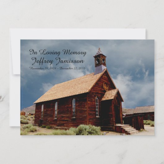 Herdenking Memorial Service Uitnodiging Oude Kerk (Voorkant)