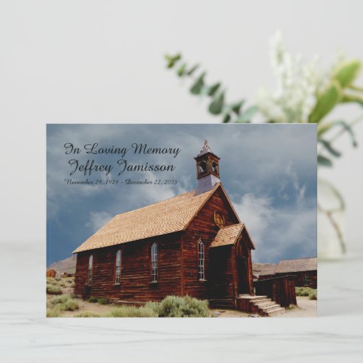 Herdenking Memorial Service Uitnodiging Oude Kerk (Staand voorkant)