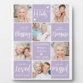 Herdenking Modern 6 Fotocollage Familie Herdenking Fotoplaat (Voorkant)