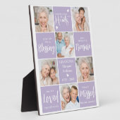 Herdenking Modern 6 Fotocollage Familie Herdenking Fotoplaat (Zijkant)