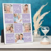 Herdenking Modern 6 Fotocollage Familie Herdenking Fotoplaat (Zijkant)