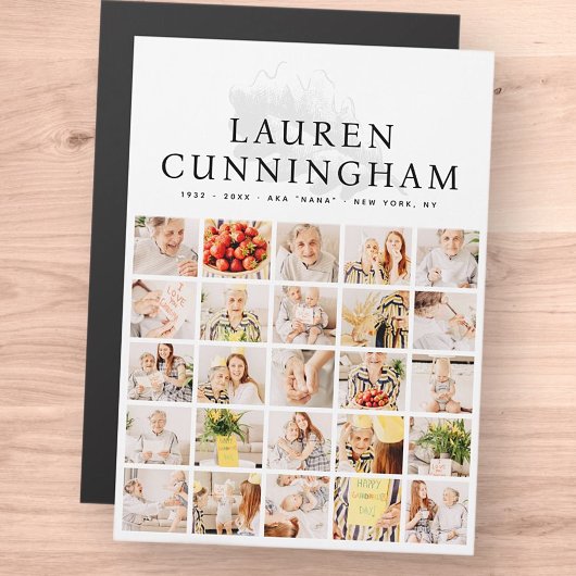 Herdenking Modern Eenvoudig Bladerwerk 25 Fotocoll