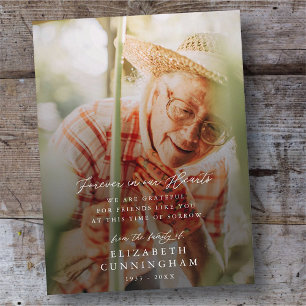 Herdenking Modern Eenvoudig Voor altijd in onze Ha Briefkaart