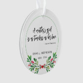 Herdenking Moederverdriet Groen Foto Keepsake Ornament (voorkant)