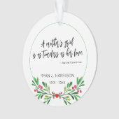 Herdenking Moederverdriet Groen Foto Keepsake Ornament (voorkant)