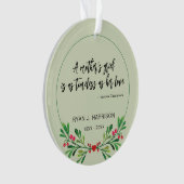 Herdenking Moederverdriet Groen Foto Keepsake Ornament (voorkant)