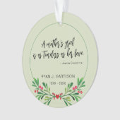 Herdenking Moederverdriet Groen Foto Keepsake Ornament (voorkant)