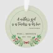 Herdenking Moederverdriet Groen Foto Keepsake Ornament (voorkant)