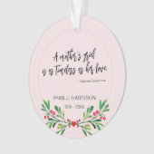 Herdenking Moederverdriet Groen Foto Keepsake Ornament (voorkant)