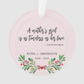 Herdenking Moederverdriet Groen Foto Keepsake Ornament (voorkant)