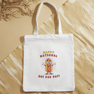 Herdenking National Hot Dog Day herbruikbare boods Tote Bag