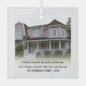 Herdenking nieuw startpunt | Kerstboom met foto's Glas Ornament (Voorkant)