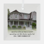 Herdenking nieuw startpunt | Kerstboom met foto's Glas Ornament (Achterkant)