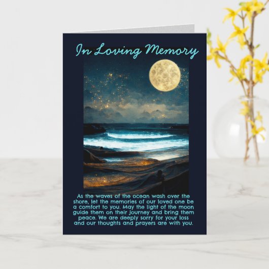 Herdenking Oceaan Maneschijn Kaart (Gele Bloem)