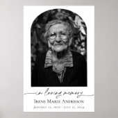 Herdenking of begrafenisfoto eerbetoon in ons hart poster (Voorkant)