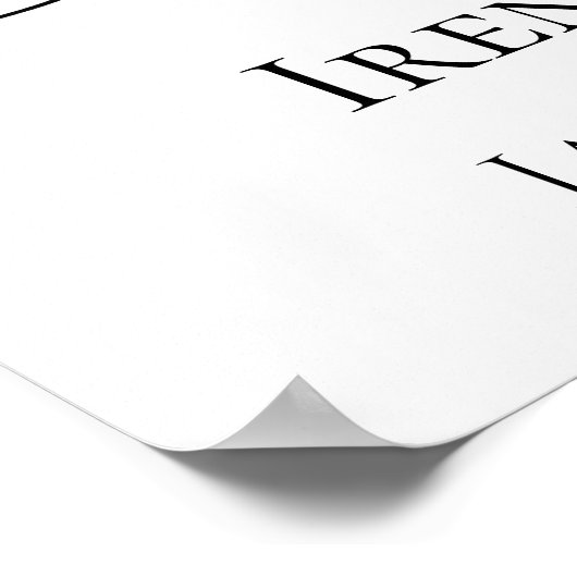 Herdenking of begrafenisfoto eerbetoon in ons hart poster (Hoek)