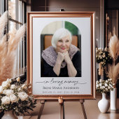 Herdenking of begrafenisfoto eerbetoon in ons hart poster