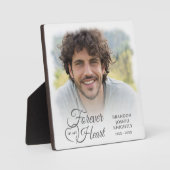 Herdenking ONVERGETELIJK IN MIJN HART Foto Aandenk Fotoplaat (Voorkant)