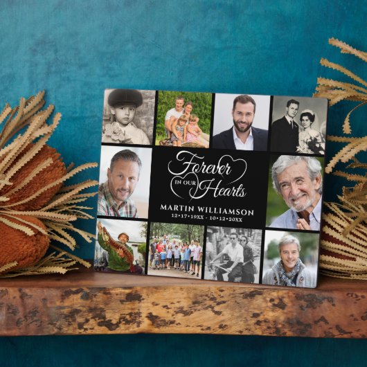 Herdenking ONVERGETELIJK IN ONZE HARTEN 10 Foto Aa Fotoplaat (Zijkant)