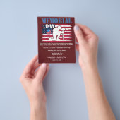 Herdenking op de herdenking van de gestorven vlag flyer (Hand)