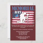 Herdenking op de herdenking van de gestorven vlag kaart (Voorkant)