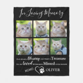 Herdenking op herdenking van Cat Photo Collage Pet Fleece Deken (Voorkant)