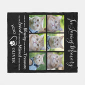 Herdenking op herdenking van Cat Photo Collage Pet Fleece Deken (Voorkant (Horizontaal))