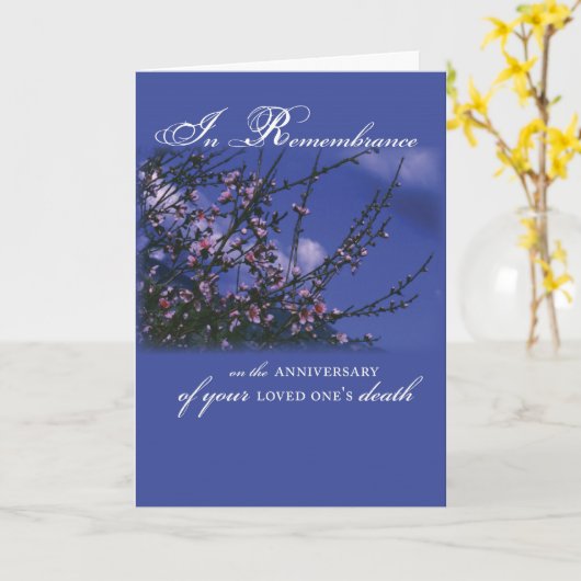 Herdenking op Jubileum van de dood van Loved One Kaart (Gele Bloem)