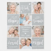 Herdenking op persoonlijke titel 6 Foto Collage Me Fleece Deken (Voorkant)