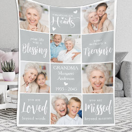 Herdenking op persoonlijke titel 6 Foto Collage Me Fleece Deken