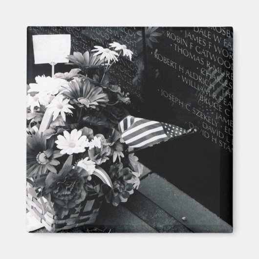 Herdenking op Vietnam Memorial Square Magnet (Voorkant)
