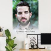 Herdenking Overlijden Rouw Dienst Aangepaste Foto Poster (Thuiskantoor)